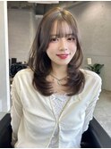 白玉艶肌♪オリーブベージュカラーミディアムレイヤー 西新