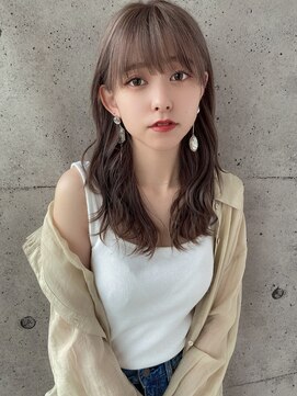 プラチナ(PLATINA) レイヤーカット顔まわり前髪セミロング20代30代40代