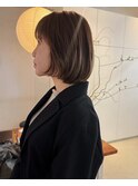 ボブ/ベージュ/似合わせカット