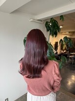 サラジュ 西宮北口店(SARAJU) ラズベリーブラウン×艶ロング