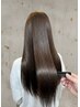 酸性ストレート+似合わせカット+特濃リンゴ幹細胞Tr+vk treatment ¥38,000