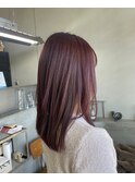 ダークレッド×レイヤースタイル