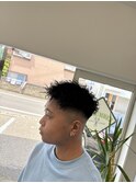 ツイストパーマアップバング