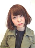 毛先ワンカールcuteな正統派ボブ