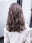 王道Aラインミディアム×コーラルグレージュ
