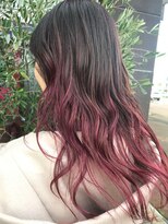 アース コアフュールボーテ ふじみ野店(EARTH coiffure beaute)&nbsp;赤コントラストグラデーション