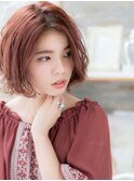★センターパートこなれヘアくせ毛風ボブパーマ20代30代40代★8