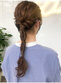 結婚式 卒業式 タイト編みおろし