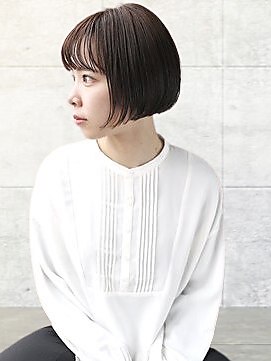 ヘアーアンジェ 伊達店(Hair ange) 【イルミナカラー×髪質改善TR】耳かけショートスタイル