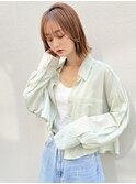 神戸２０代30代40代小顔外ハネボブハイライトカラー大人可愛い