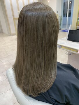 アッシュ 仙川店(Ash) 60代髪質改善トリートメント オリーブグレージュ ロングレイヤー