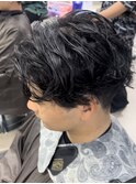 曲がる縮毛矯正/曲がる縮毛矯正メンズ/センターパート/八王子