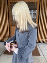 エイルミヤザキ(Ail Miyazaki)&nbsp;ホワイトブロンドのエンドカラー