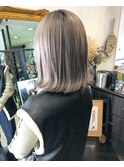 切りっぱなしボブ/エアリーロング/美髪/ピンクブラウン/岡崎