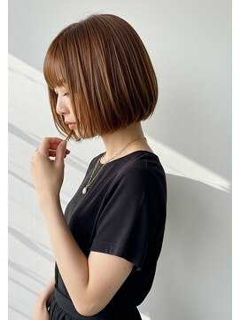 アントワープトーキョー(antwerp TOKYO) 30代40代50代ハイトーンミニボブ内巻きボブ髪質改善透明感カラー