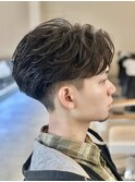 大分ニュアンスパーマセンターパートフェザーパーマ毛流れパーマ