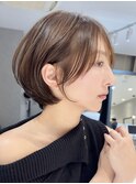 -10歳若見え/ショートボブ/白髪ぼかし/ハイライト