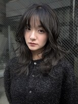 プロス(Pros)&nbsp;透明感ダークグレー/レイヤーミディアム/暗髪/表参道