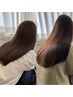 【美髪フルコース】カット＋髪質改善縮毛矯正+カラー+髪質改善TR￥25500