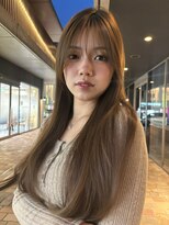 リークフー(Ree cu fuu)&nbsp;小顔秋カットふんわりレイヤー大人可愛いナチュラルベージュ