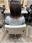 [透明感オリーブグレージュ/外ハネボブ]