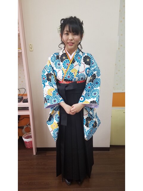 卒業!!可愛いい袴姿で。