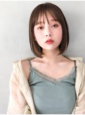 ★ 黒髪ボブルフ小顔ネビージュくびれワンレン切りっぱなし時