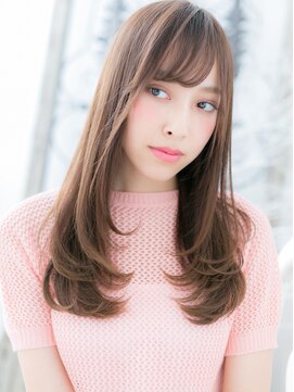 モッズヘア 越谷(mod's hair) ■斜めバングxシアーピンクワンカール104-6★越谷20代30代40代