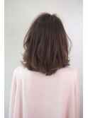 外ハネヘアにイルミナカラーの透明感×北浦和×髪質改善