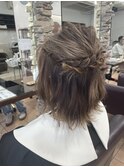 ボブでも出来るハーフアップアレンジ