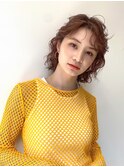 ふわふわアレンジ/ペールカラー/暖色カラー/ボブ