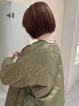 ルル 表参道(lulu.) オレンジブラウンカラー/オレンジボブ/ブリーチなし/ミニボブ