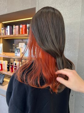 ロンドシェリ 仙台(Lond Cheri) オレンジインナーカラー/ケアブリーチ/ダブルカラー/美髪仙台