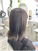 透け感ハイライト/シルキーベージュ/ハイライト/斜めバング新籾