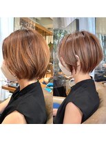 バンプ ギンザ(BUMP GINZA)&nbsp;30代、40代/丸みくびれショートボブ×白髪染めハイライト/大宮