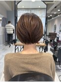 ショートスタイル×大人ベージュ