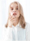 垢抜けハイトーンカラーかき上げリラクシーヘアe古河10代20代