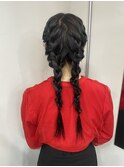 個性的ヘアアレンジ