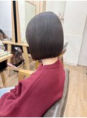 小顔タッセルボブ×似合わせカット[ぱつっとボブ/縮毛矯正/横浜]