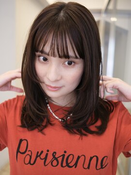 ビュートリアム265(BEAUTRIUM 265) ◆小顔ミディアムレイヤーカット/フルバング/ブラウンベージュ