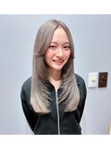 【Meg~chill松山~】ロングレイヤー×ミルクティーグレージュ
