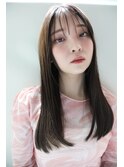 シースルーバング×ストレート