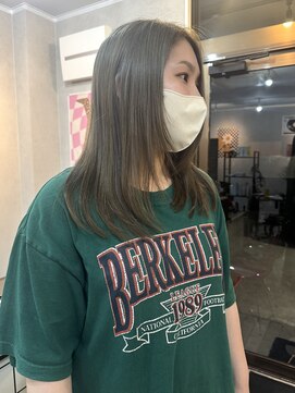 ナジック(749) オリーブグレージュ×顔まわりレイヤー