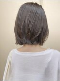 ブリーチなしダブルカラー明るめブラウンベージ20代30代40代ボブ