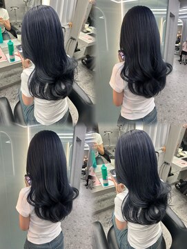 ボタン ハカタ(VOTAN hakata) ブルーブラック/博多美容室/ブリーチカラー