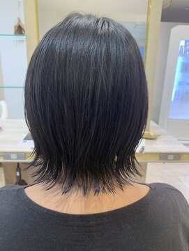 アッシュ 仙川店(Ash) 仙川黒髪透け感アップ外ハネショートボブ40代50代60代簡単セット
