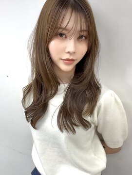 アース コアフュールボーテ 伊勢崎(EARTH coiffure beaute) ナチュラルベージュ_ヨシンモリ_顔周りレイヤー_レイヤーカット