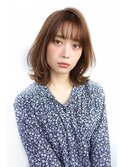 ひし形/オフィス/20代/30代/40代/くびれミディアム/シャギー