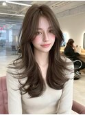 大人可愛い20代30代40代小顔ウルフレイヤーボブ丸みロング