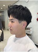 メンズショートメンズカットアップバング